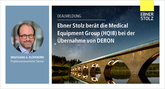 Ebner Stolz berät die Medical Equipment Group (HQIB) bei der Übernahme von DERON 