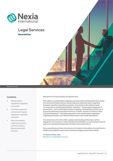 Nexia Legal Services May 2017, Issue 5
