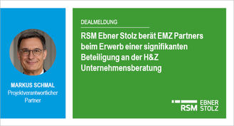 RSM Ebner Stolz berät EMZ Partners beim Erwerb einer signifikanten Beteiligung an der HZ Unternehmensberatung 