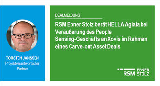 RSM Ebner Stolz berät HELLA Aglaia bei Veräußerung des People Sensing-Geschäfts an Xovis im Rahmen eines Carve-out Asset Deals