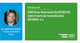 RSM Ebner Stolz berät die BITZER SE beim Erwerb der tschechischen BPOWER, a.s. 