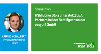 RSM Ebner Stolz unterstützt LEA Partners bei der Beteiligung an der easybill GmbH 