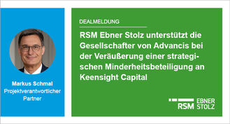 RSM Ebner Stolz unterstützt die Gesellschafter von Advancis bei der Veräußerung einer strategischen Minderheitsbeteiligung an Keensight Capital 