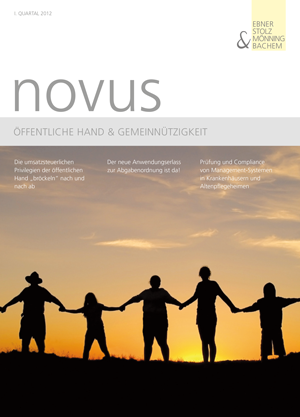 novus Mandanteninformation Öffentliche Hand  Gemeinnützigkeit I. Quartal 2012